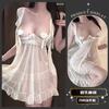 Sexy underwear, sexy mesh lace, hollowed-out suspender skirt, creamy backless, pure desire tulle abstinence skirt