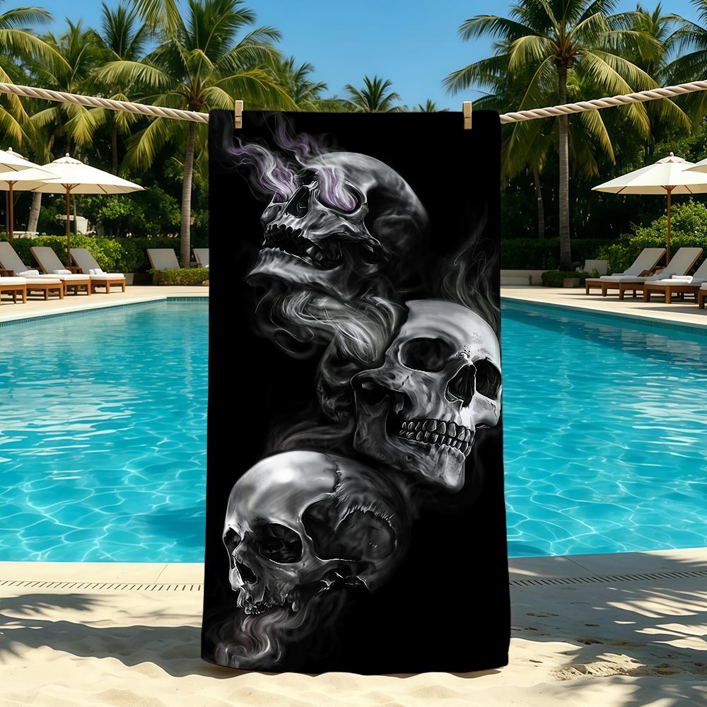 Skelett Totenkopf Mode Cooles Handtuch Für Outdoor Camping Strandtuch Super Saugfähig Schnell Trocknend Sommer Handtuch
