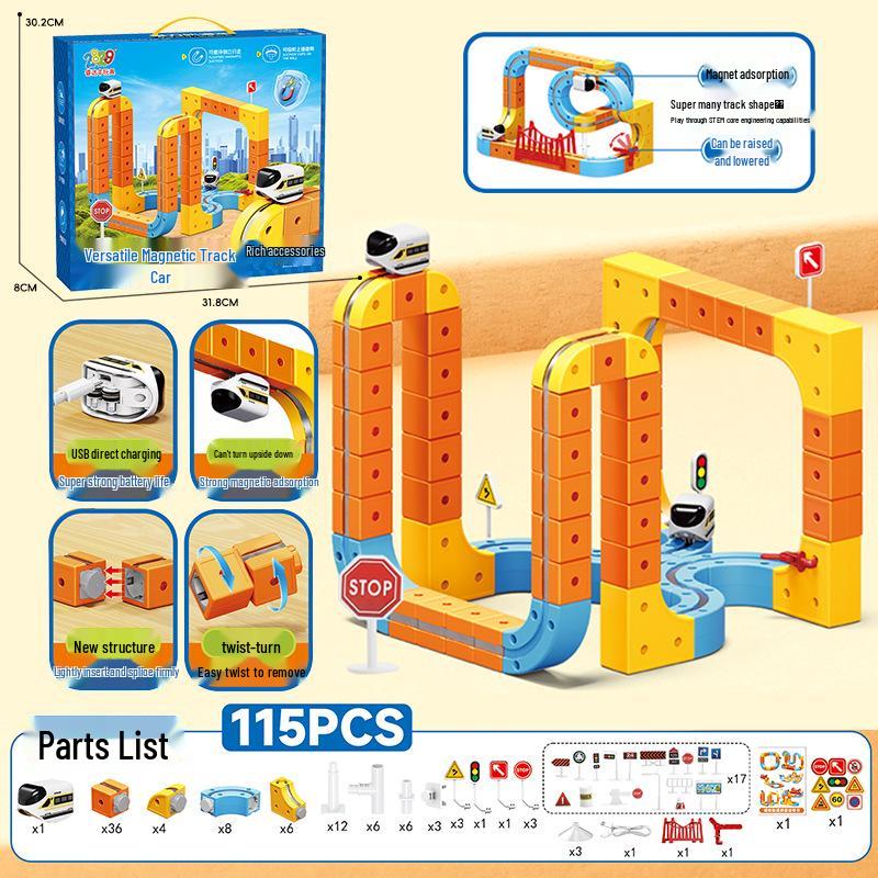 Magic Track Cube: Versatile Magnetic Assembly Toy Car with Free Shipping