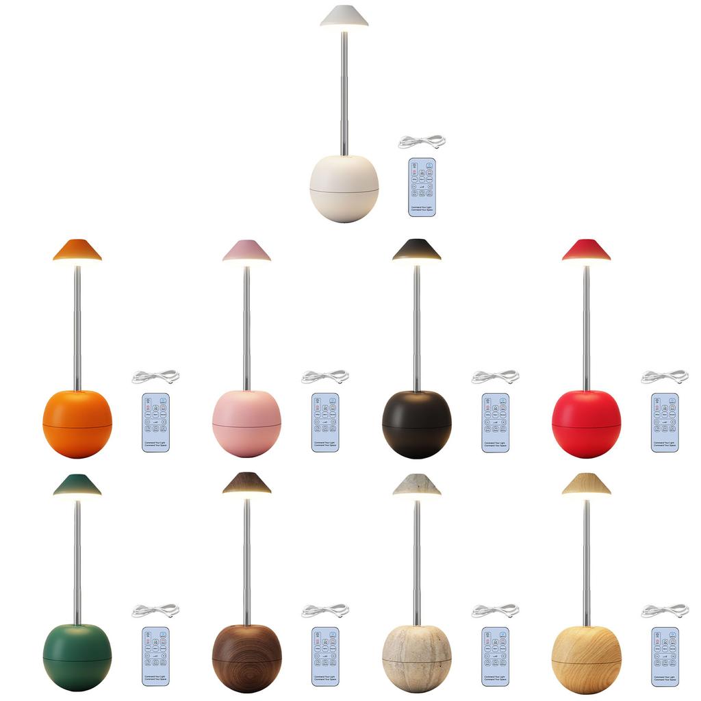 Rechargeable Touch Cordless LED Table Lamp W/Remote Control LED Table Light Desk Lamp for Bedroom Living Room Office Study