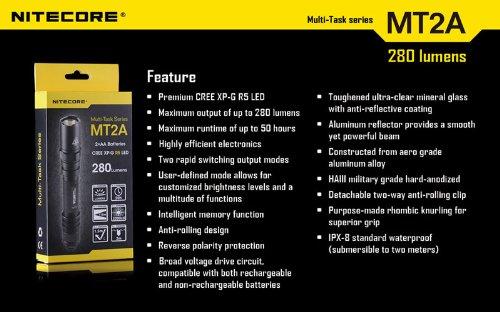 NITECORE MT2A Vollständig Wasserdichte Taschenlampe, Multitask 2A [Offizielles Japanisches Produkt]