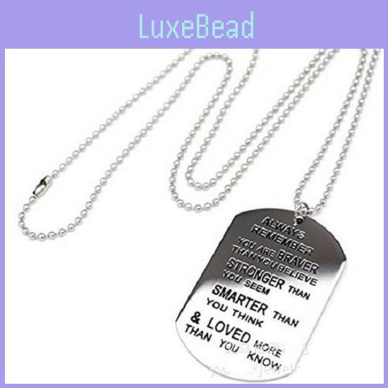 Premium Quality Friendship Necklace Stainless Steel Lettering Always Remember