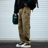 Retro Multi-pocket Overalls Men's Heavy Spring Washed Straight Loose Cone Casual Pants