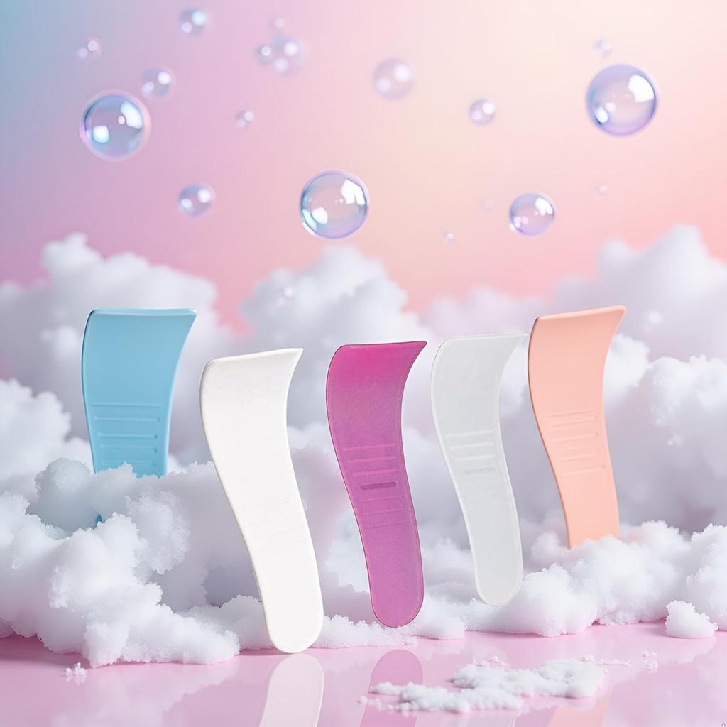 Portable Hair Wax Removal Spatulas, 5Pcs Random Colors, Non-Stick Wax Applicator, Reusable Scraper, Hard Wax Sticks