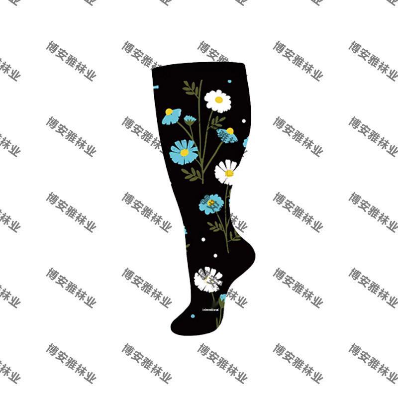 Cross-Border Plus Size Compression Sport Socks - High Elasticity for Obesity