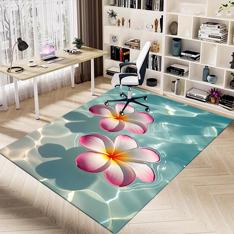 1 Stück Blumenwasser Extra Groß Rutschfester Teppich für Boden, Büro, Familie, Schlafzimmer, Studio Großer Teppich Innen Teppiche, Lebendige Farben