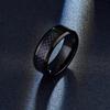 Fashion 8mm Men's Stainless Steel Ring Inlay Black Carbon Fiber Ring Wedding Engagement Jewelry Anniversary Gifts Drop Shipping