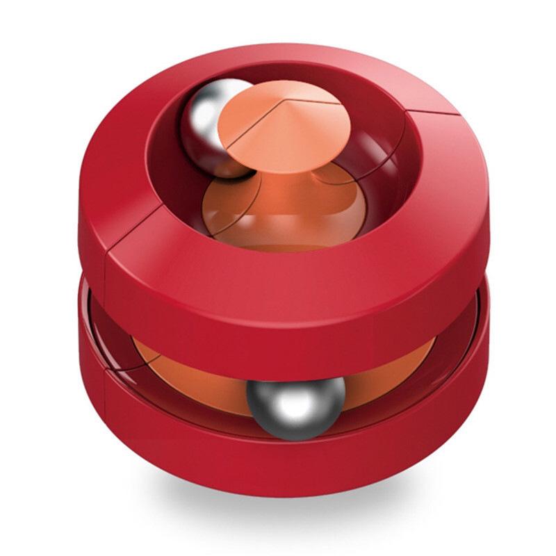 Unique Metal Marbles Adult Stress-relieving Toy, Creative Rotating Finger Track Ball Rubik's Cube, Fidget Spinner