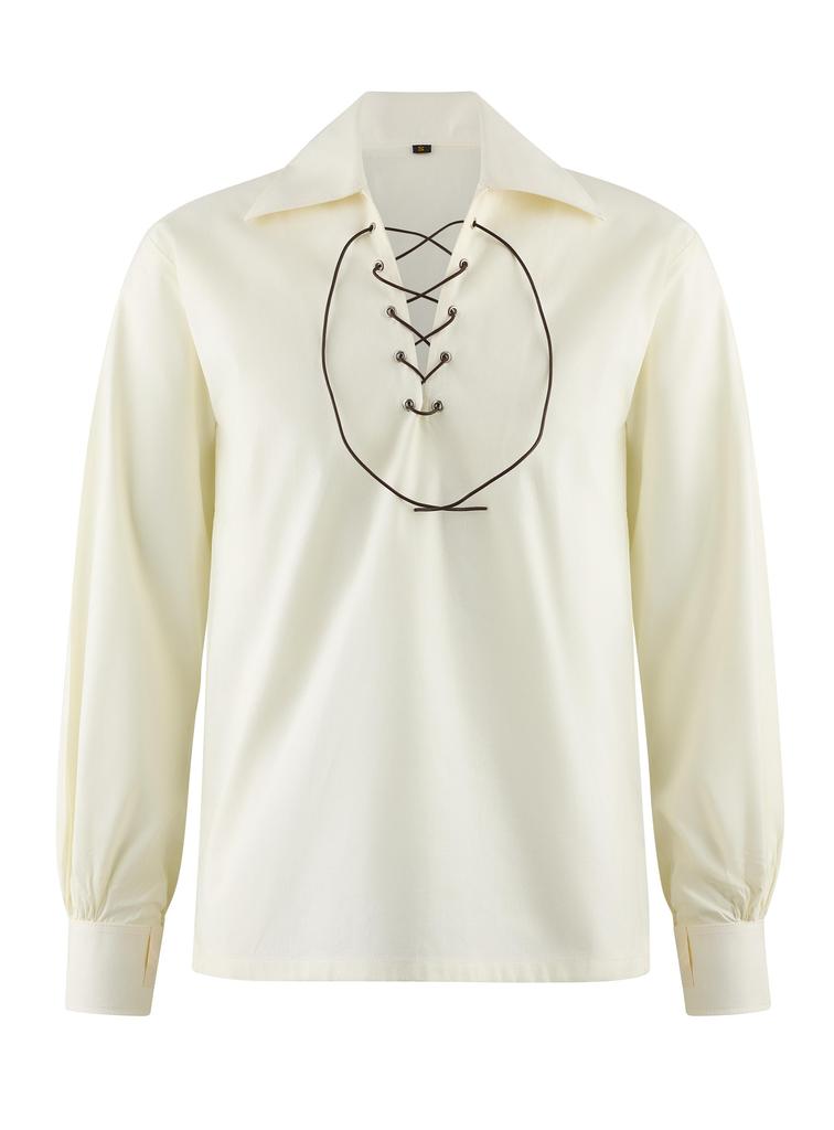 Koszula kremowa Scottish Highland Jacobean Jacobite Ghillie Kilt