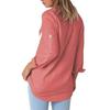 Luxurious Fashion Autumn Pocket Long Sleeve Casual Chiffon Women's Shirt Top