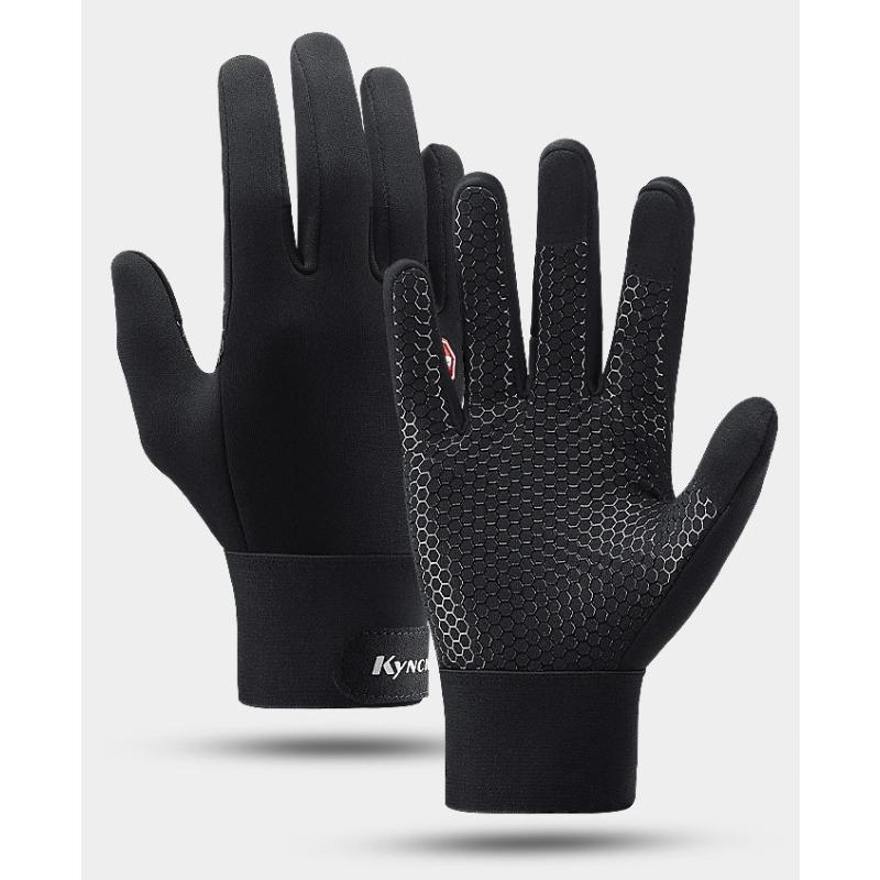 

Outdoor autumn and winter riding fleece men s and women s non-slip and cold-proof touch screen warm thickened fleece full finger gloves XL чорний