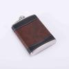 Portable 6oz 7oz 8oz Hip Flask Stainless Steel Leakproof Drinking Water Bottle Mini Leather Covered Liquor Flask Outdoor