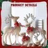 2 Pieces Christmas Reindeer Statues Animal Sculptures Ornament for Home