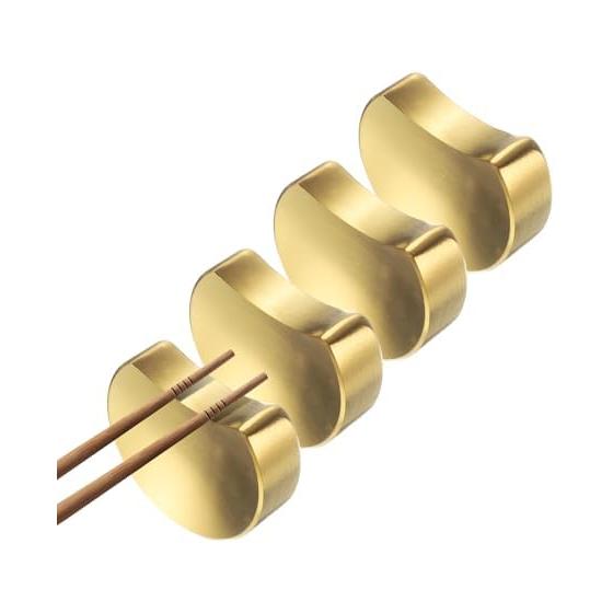 uxcell 4Pcs 304 Stainless Steel Chopstick Rests Pillow Shape Chopstick Holder Knife Rest for Countertop Chopstick Spoon Fork Knife Storage Tabletop