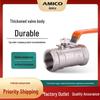 Ameiko 1/2" Two-Piece 304 Stainless Steel Ball Valve with Female Thread for High-Temperature Water Control