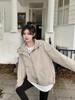 Women's Korean-Style Hooded Windbreaker: Spring/Autumn 2025, Loose Fit, Drawstring, Long Sleeve.