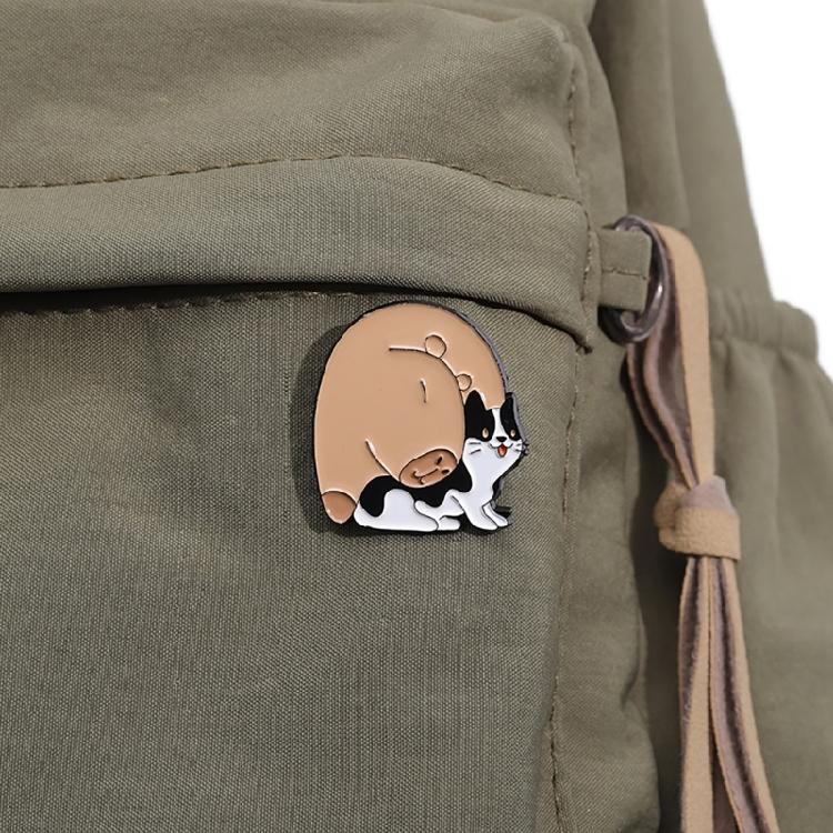 Artistic Animal Brooch Collection Featuring Capybara Stylish Suit Accessory Casual Brooches for Fashion Enthusiasts