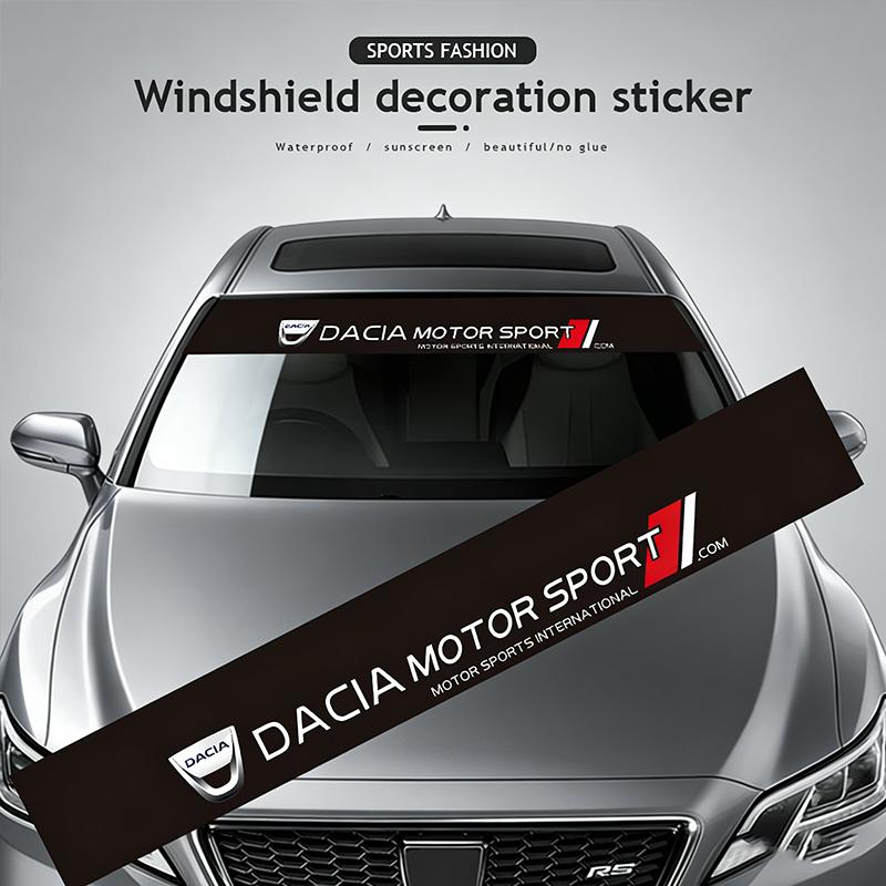 1Pcs Car Front Rear Windshield Decoration Stickers For Dacia Duster Logan Sandero Stepway Dokker Lodgy MCV 2019 Spring Bigste