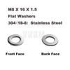 400/200/100pcs Lock and Flat Washer Assortment Kit Stainless Steel M3 M4 M5 M6 M8 M10 Spring Lock Washers and Flat Washers Set
