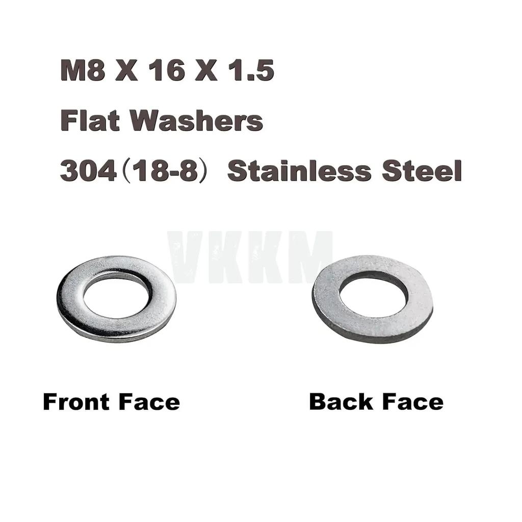400/200/100pcs Lock and Flat Washer Assortment Kit Stainless Steel M3 M4 M5 M6 M8 M10 Spring Lock Washers and Flat Washers Set
