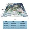 Cute Snowman Merry Christmas Knitted Blankets Fleece New Year Soft Throw Blankets for Bedding Couch Bed Rug