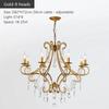 American Country Style Crystal Chandelier Iron Nordic Modern Living Room Candle Chandelier Bedroom Home Decoration Lighting