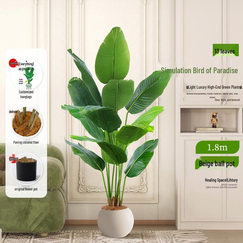 Luxurious Indoor Bionic Bird of Paradise Faux Plant