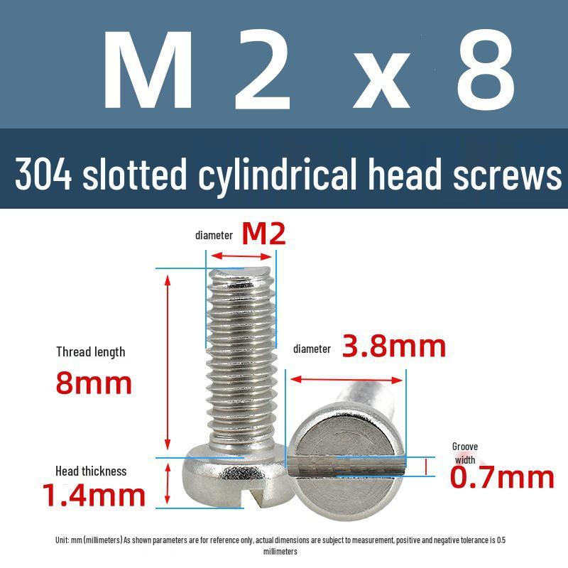 Yigu 304 Stainless Steel Slotted Pan Head Screws M1.6-M10