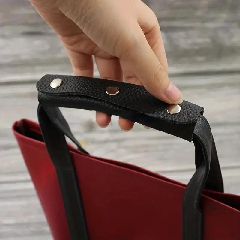 Leather Handle Luggage Bag Anti-le-protection Sheath Portable Labor-saving Shopping Bag Handle Bag Handle Protective Sleeve