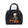 Skull Reading Books Print Lunch Bag Men and Women Vintage Style Graphics Thermal Handbags Thickened Insulation Lunch Box Bag