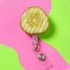 Pickle Retractable Badge Reels ID Holder with Strong Metal Clip Anti-slip Badge Holder for Work Badges Keys Bus Cards Access Cards