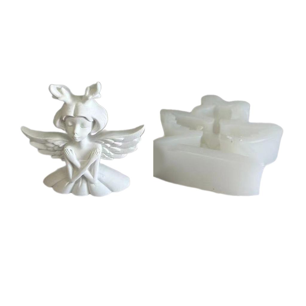 Angel Girl Silicone Molds Epoxy Resin Mold DIY Scented Candle Mold Table Ornament Making Tool for Making Crafts Decor