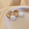 PANJBJ 925 Silver Bow Knot Earring for Women Texture Tassels Sweet Romantic Korean Jewelry Gift