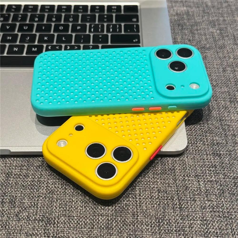 Vėsinantis pralaidus itin plonas silikoninis dėklas iPhone 17 Air 16 15 14 13 12 Mini 11 Pro Max Plus 16E 17E Atsparus smūgiams matinis dangtelis