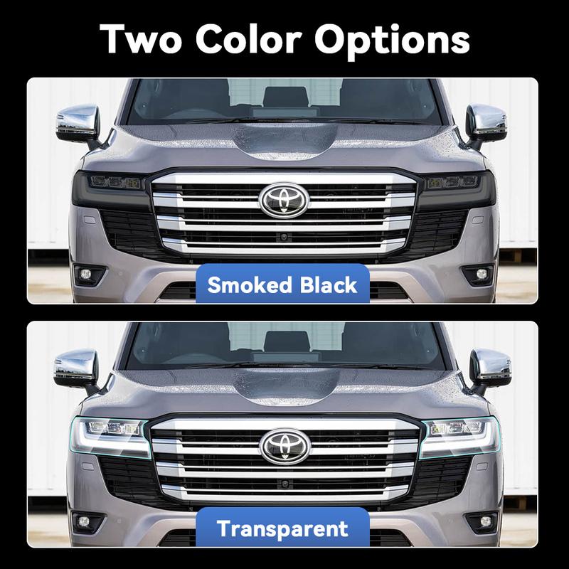 For TOYOTA LAND Cruiser -2025 TPU Headlight Anti-Scratch Smoke Black Transparent Modification Color Changing Protective Film