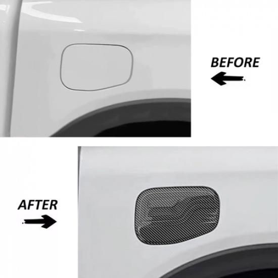 Car Fuel Tank Cover Trim Gas Door For Ford Ranger 23-25 Accessories Carbon Fiber