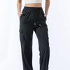 Women's Quick-Dry Summer Cargo Pants - Tapered, Breathable, Loose, Cuffed, Wide-Leg, Elastic, Thin Style for Running and Sport Activities.