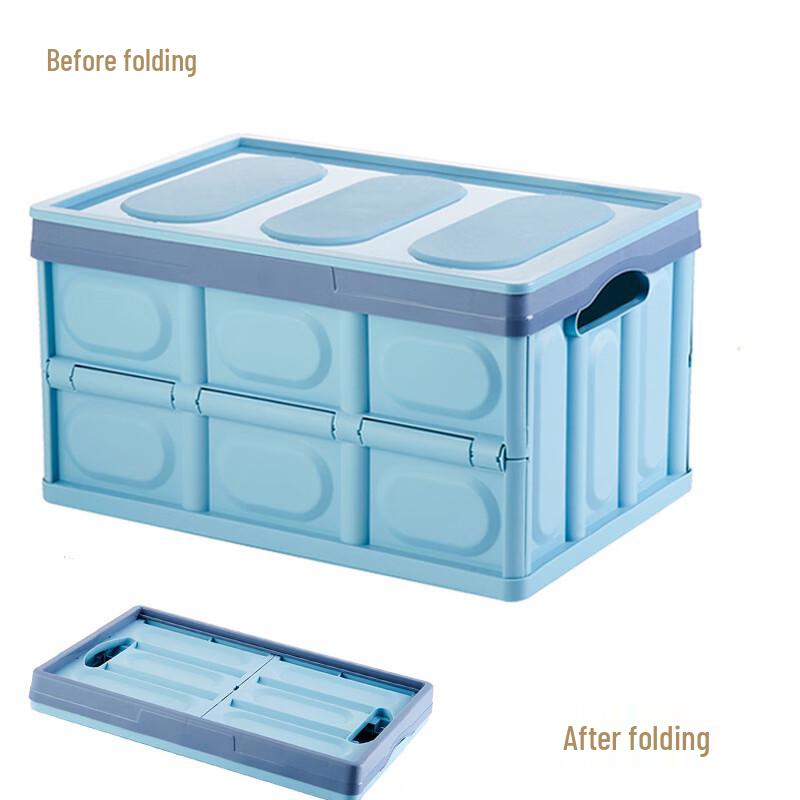 Car Trunk Storage Box with Wooden Lid