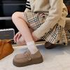Design sense new muffin thick sole heightening women's shoes 2025 autumn lightweight round head casual loafers women's shoes tide