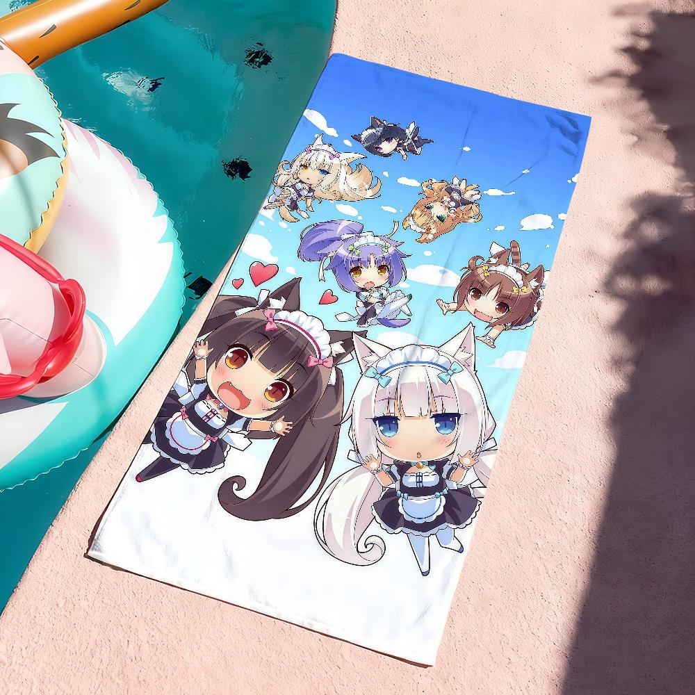 Anime N-Nekopara Towel Drying Bath Towel Applicable To Light Swimming Camping Yoga Beach Out