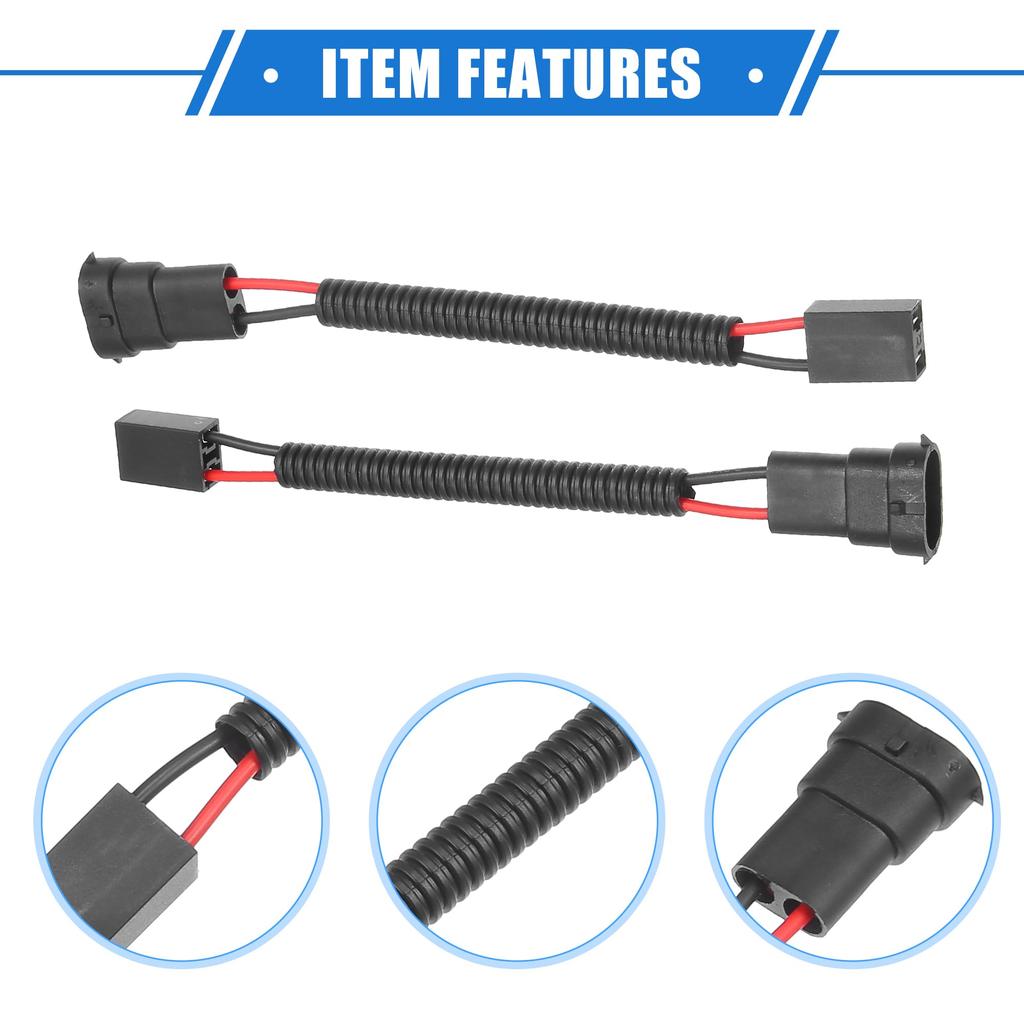 A ABSOPRO Headlight Socket Extension Conversion Wire Harness Fog Lamp Bulb Socket Socket Adapter