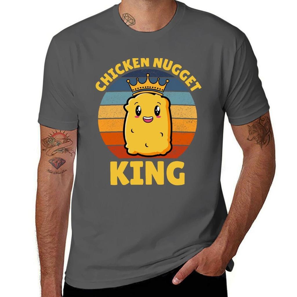 Chicken Nugget King Birthday Fast Food Funny Tshirt T Shirts With Prints Tshirt