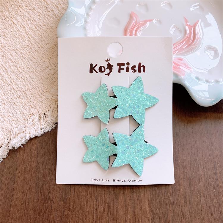 Children's Star Hairpin Sequined Love BB Clip Little Girls Bangs Side Clip Hairpin Hair Clip Barrettes Headwear Hair Accessories