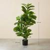 Artificial Ficus Plant, 110 cm Tall with 90 Leaves & Pot for Living Room