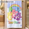 Beach TowelCare Bears Custom Name Text Personalized Soft Towel for Beach Pool Indoor Home Decor Gift