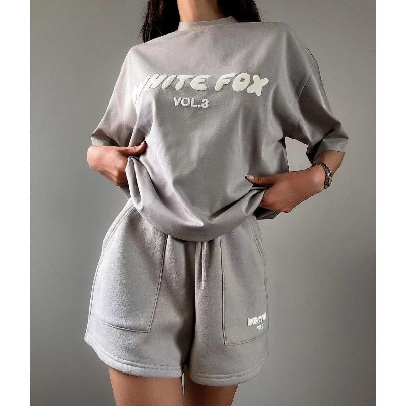 

Європейський і американський кросовер унісекс, весна, осінь і зима, новий светр із модним спортивним логотипом і коротким рукавом M сірий