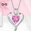 Heart Necklace Cubic Zirconia Love Heart Pendant Necklace Birthday Valentine's Day Mother's Day Jewelry Gift for Women