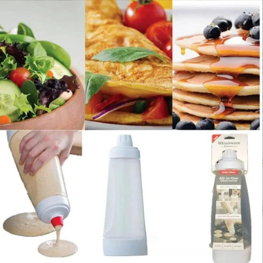 Νέο Μπουκάλι Μίξερ Ζύμης 1000ml με Χειροκίνητη Μανιβέλα με Κλίμακα Δοσομετρητής Ζύμης Πανκέικ με Μπάλα Αναδευτήρα Ψητά Αγαθά Εύκολο Στύψιμο LIJIAO