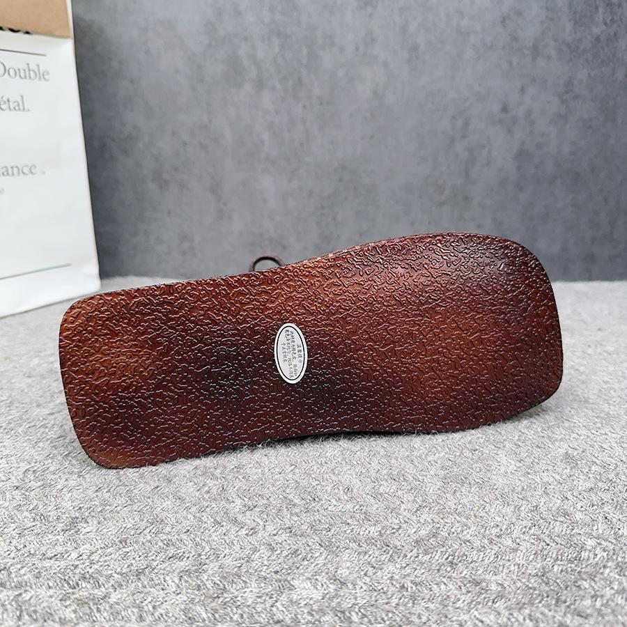 Johnature Kvadratiniai trumpi batai Natūralios odos suvarstomi retro universalūs moteriški plokščiapadžiai batai minkštu padu