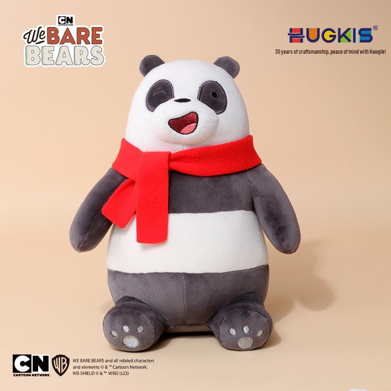We Bare Bears Plush Doll with Christmas Hat - Perfect for Birthday or Best Friend Gift